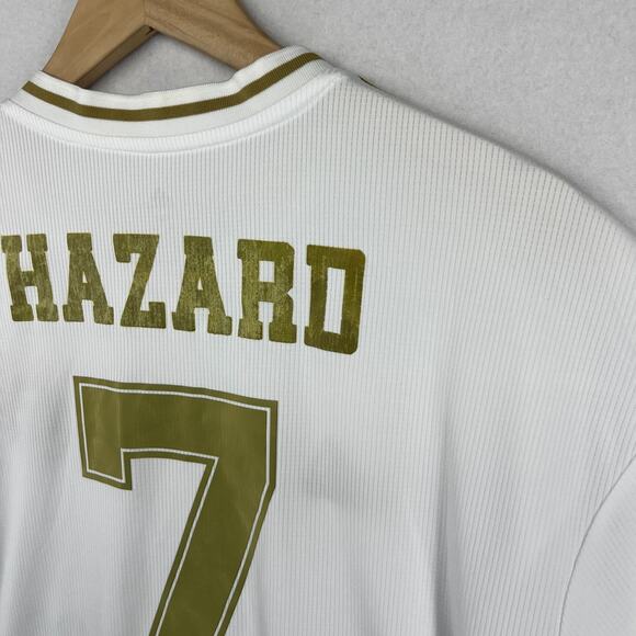 REAL MADRID Jersey Shirt Mens 2XL Eden Hazard 7 FIFA 2018 ADIDAS Football Soccer - Picture 11 of 16
